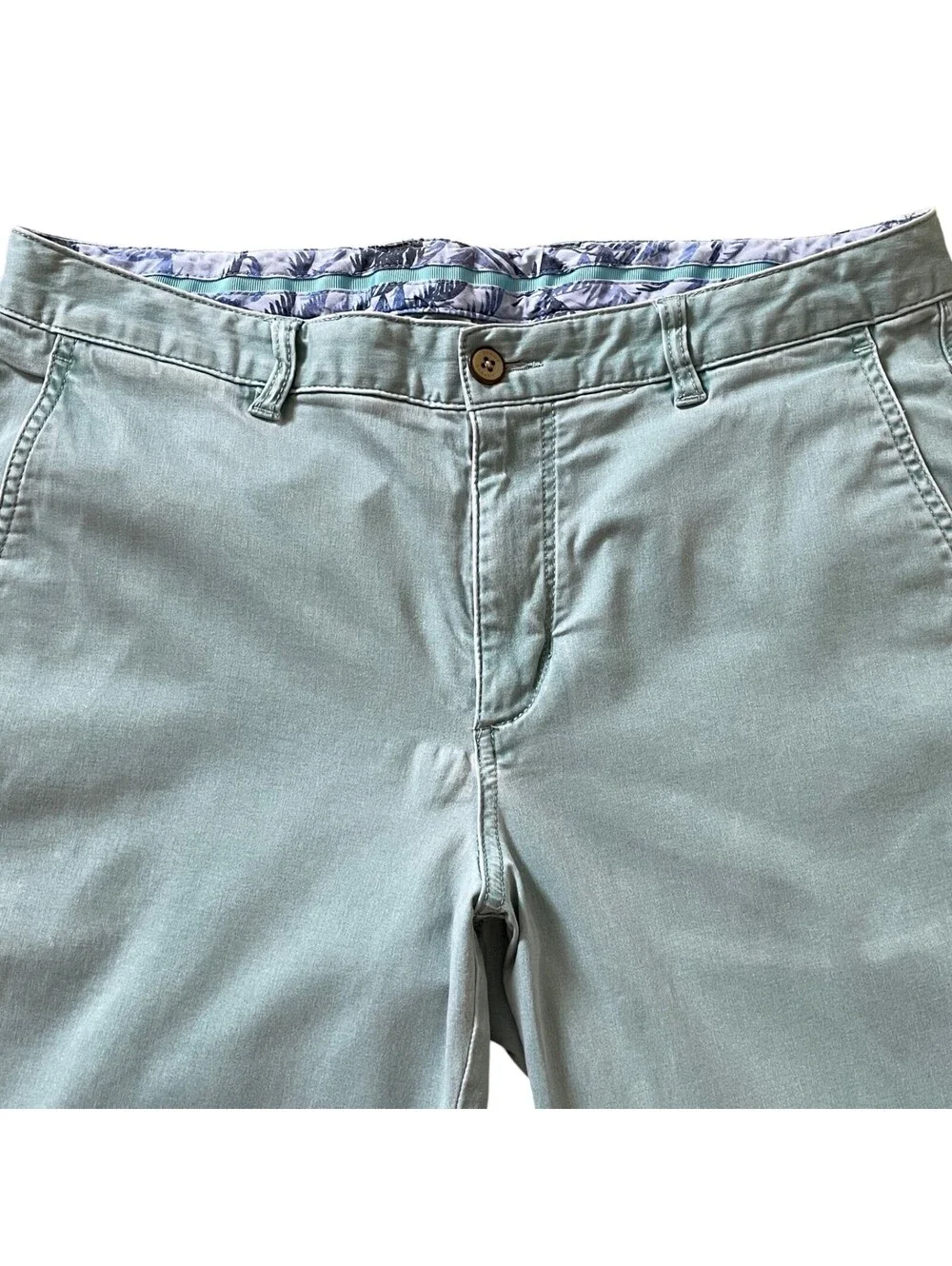 Tommy Bahama Boracay Green Chino Shorts Mens 34x10 Cotton